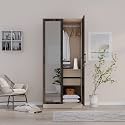 Wakefit Wardrobe | 1 Year Warranty | Engineered Wood Almirah, Cupboard for Clothes Storage | 2 Door, Mirror, 1 Shelf, 2 Drawers, 1 Hanging Space | Cashmere Plus - Frappe-Wyoming Maple