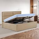 Wakefit Bed | Queen (78 X 60) Solid Wood Bed, Upholstered, with Storage, 3 Year Warranty - Zewail - Napoli Beige