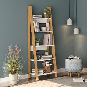 wakefit book shelf for home  1 year warranty  5 shelves stand rack for home library modern multipurpose rack engineered wood zora urban teak