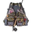 Wakeman Outdoors 18 Pocket Fishing Vest – Lightweight Adjustable Tackle Organizer Jacket with Rod Holder for Lake, Stream and Pond Fishing, 18-Pocket