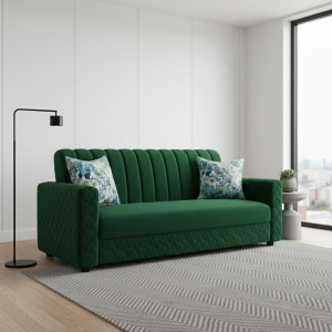 WAKESURE Fabric 3 Seater Sofa