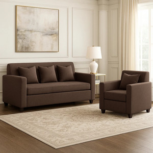 wakesure premium quality jute fabric 3  1 sofa set