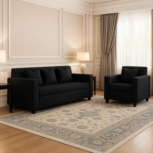wakesure premium quality jute fabric 3  1 sofa set