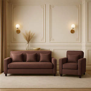 wakesure premium quality jute fabric 3  1 sofa set