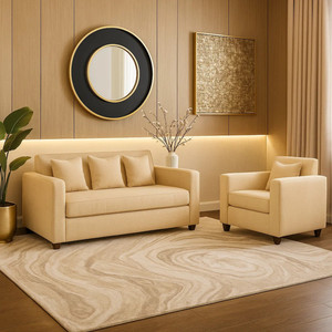wakesure premium quality jute fabric 3  1 sofa set