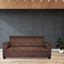 WAKESURE Premium Quality Jute Fabric 3 Seater  Sofa