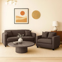 WAKESURE Premium Quality Jute Fabric 3 + 2 Sofa Set