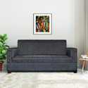 WAKESURE Premium Quality Jute Fabric 3 Seater  Sofa