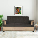 WAKESURE Premium Quality Jute Fabric 3 Seater  Sofa