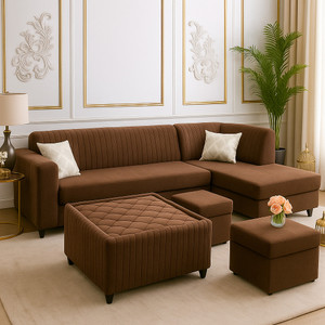 wakesure premium quality rhs velvet fabric 3  2  2  1 sofa set camel brown diydo-it-yourself