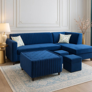 wakesure premium quality rhs velvet fabric 3  2  2  1 sofa set