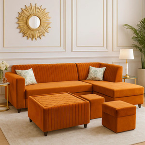 wakesure premium quality rhs velvet fabric 3  2  2  1 sofa set