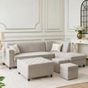 WAKESURE Premium Quality RHS Velvet Fabric 3 + 2 + 2 + 1 Sofa Set