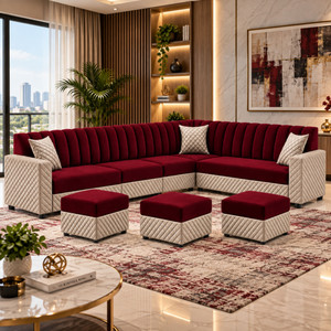 WAKESURE Premium Quality Velvet Fabric 10 Seater