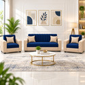 WAKESURE Premium Quality Velvet Fabric 3 + 1 + 1 Sofa Set
