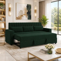 WAKESURE Premium Quality Velvet Fabric 3 Seater