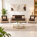 WAKESURE Premium Quality Velvet Fabric 3 + 1 + 1 Sofa Set