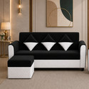 WAKESURE Premium Quality Velvet Fabric 3 + 1 Sofa Set