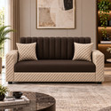 WAKESURE Premium Quality Velvet Fabric 3 Seater