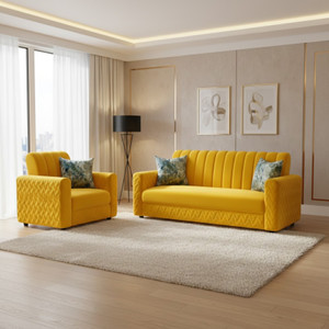 wakesure premium quality velvet fabric 4 seater  sofa
