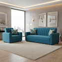 WAKESURE Premium Quality Velvet Fabric 4 Seater