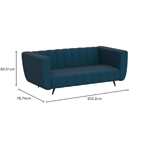 wakeup india sofamushy premium fabric sofa set3-person sofapocket spring cushionpadded cushioned armrestmetal leg with golden polish grey seating-33 years warranty