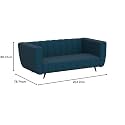 Wakeup India Sofa|Mushy Premium Fabric Sofa Set|3-Person Sofa|Pocket Spring Cushion|Padded Cushioned Armrest|Metal Leg with Golden Polish (Grey, Seating-3)|3 Years Warranty