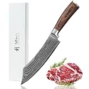 Wakoli EDIB Damascus Grill &amp; Butcher Knife – 7.9-Inch Blade Meat Cutting Knife with VG10 Core, 67-Layer Damascus Steel Blade &amp; Ergonomic Pakkawood Handle – Professional BBQ Knife in Premium Gift Box