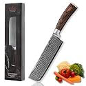 Wakoli EDIB Damascus Nakiri Knife, 6.9-Inch Kitchen Knife with VG10 Core