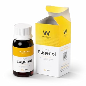 waldent pure eugenol 15ml  extra pure clove oil for dental pain relief  temporary filling material  cavity liner  iso certified  autoclavable