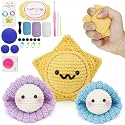 WaldyWop Crochet Kit for Beginners, 3PCS Ocean Friends Crochet Animal Kit