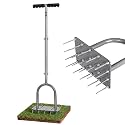 Walensee 4-Row Lawn Aerator Tool with 20 Steel Spikes for Small Yards