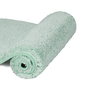 walensee bathroom rug non slip bath mat for bathroom 40x60 aqua water absorbent soft microfiber shaggy bathroom mat machine washable bath rug for bathroom thick plush rugs for shower