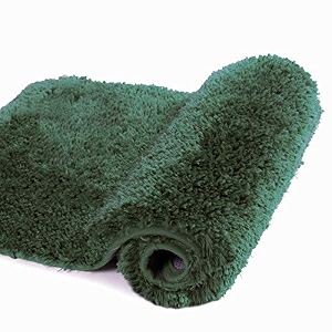 walensee bathroom rug non slip bath mat for bathroom 50x80cm hunter green water absorbent soft microfiber shaggy bathroom mat machine washable bath rug for bathroom thick plush rugs for shower