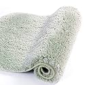 Walensee Bathroom Rug Non Slip Bath Mat (16 x 24, Pale Green) Water Absorbent Soft Shaggy Bathroom Mat Machine Washable Bath Rug Thick Plush Rugs for Shower