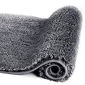 Walensee Bathroom Rug Non Slip Bath Mat for Bathroom (50x80cm, Dark Grey) Water Absorbent Soft Microfiber Shaggy Bathroom Mat Machine Washable Bath Rug for Bathroom Thick Plush Rugs for Shower