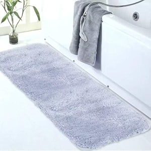 walensee large bathroom rug 24 x 72 growing blue extra soft and absorbent shaggy bathroom mat machine washable microfiber bath mat for bathroom non slip bath mat luxury bathroom floor mats