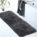 Walensee Large Bathroom Rug (24 x 60, Dark Grey) Extra Soft and Absorbent Shaggy Bathroom Mat Machine Washable Microfiber Bath Mat for Bathroom, Non Slip Bath Mat, Luxury Bathroom Floor Mats