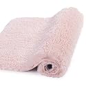 Walensee Large Bathroom Rug (24 x 48, Blush) Extra Soft and Absorbent Shaggy Bathroom Mat Machine Washable Microfiber Bath Mat for Bathroom, Non Slip Bath Mat, Luxury Bathroom Floor Mats