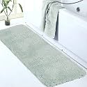 Walensee Large Bathroom Rug (24 x 72, Pale Green) Extra Soft and Absorbent Shaggy Bathroom Mat Machine Washable Microfiber Bath Mat for Bathroom, Non Slip Bath Mat, Luxury Bathroom Floor Mats