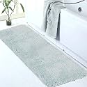 Walensee Large Bathroom Rugs (24 x 60, Aqua) Extra Soft and Absorbent Shaggy Bathroom Mat Machine Washable Microfiber Bath Mat for Bathroom, Non Slip Bath Mat, Bathroom Floor Mats Rubber Back