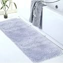 Walensee Large Bathroom Rug (24 x 72, Growing Blue) Extra Soft and Absorbent Shaggy Bathroom Mat Machine Washable Microfiber Bath Mat for Bathroom, Non Slip Bath Mat, Luxury Bathroom Floor Mats