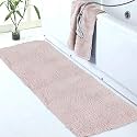 Walensee Large Bathroom Rug (24 x 72, Dusty Pink) Extra Soft and Absorbent Shaggy Bathroom Mat Machine Washable Microfiber Bath Mat for Bathroom, Non Slip Bath Mat, Luxury Bathroom Floor Mats