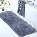 Walensee Large Bathroom Rug (24 x 72, Blue) Extra Soft and Absorbent Shaggy Bathroom Mat Machine Washable Microfiber Bath Mat for Bathroom, Non Slip Bath Mat, Luxury Bathroom Floor Mats