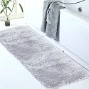 Walensee Large Bathroom Rug (24 x 60, Grey) Extra Soft and Absorbent Shaggy Bathroom Mat Machine Washable Microfiber Bath Mat for Bathroom, Non Slip Bath Mat, Luxury Bathroom Floor Mats Rubber Back