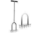 Walensee Aerator Lawn Tool, 15-Spike Manual Lawn Aerator Tool for Yard