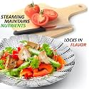 Walfos Stainless Steel Steamer Basket for Cooking, 10 Inch Foldable Vegetable Steamer Basket, Expandable Steam Cooker Insert for Momos, Dumplings, Vegetables &amp; Fruits, Dishwasher Safe Food