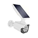 WALI Solar Powered Fake Camera with Motion Sensor Floodlight, 1 Pack, White