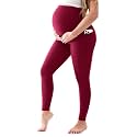 Walifrey Maternity Leggings with Pockets Over the Belly