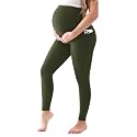 Walifrey Maternity Leggings with Pockets Over the Belly